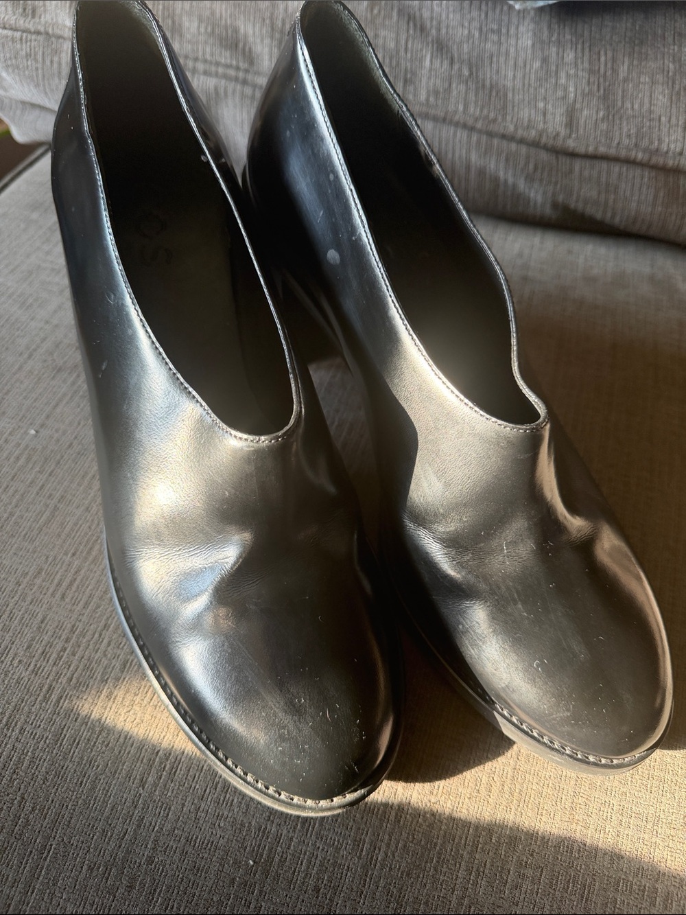 COS Black Leather Heels